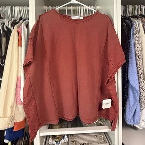 Altar'd State Terracotta Short Sleeve Top